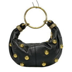 Chloe Bracelet Small Hobo Bag Handbag Studs Black